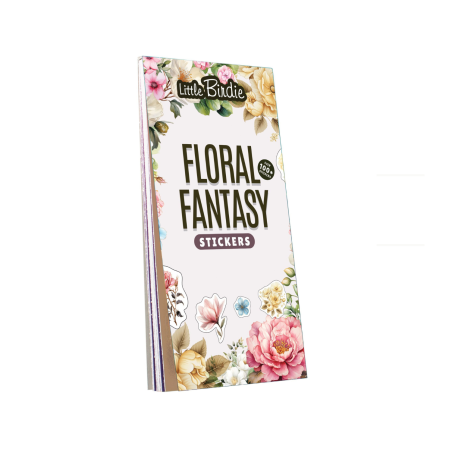 Little Birdie Stickers Book - Small Floral Fantasy Approx 14 x 7.2cm 12sheet