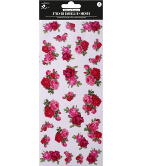 Little Birdie Peel Off Sticker - Rose Bouquet 5 x 12 inch