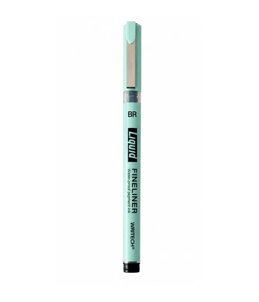 Writech Liquid Fineliner Brush Tip Black