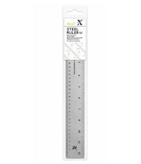 Xcut 12" Steel Ruler (Soft Back)