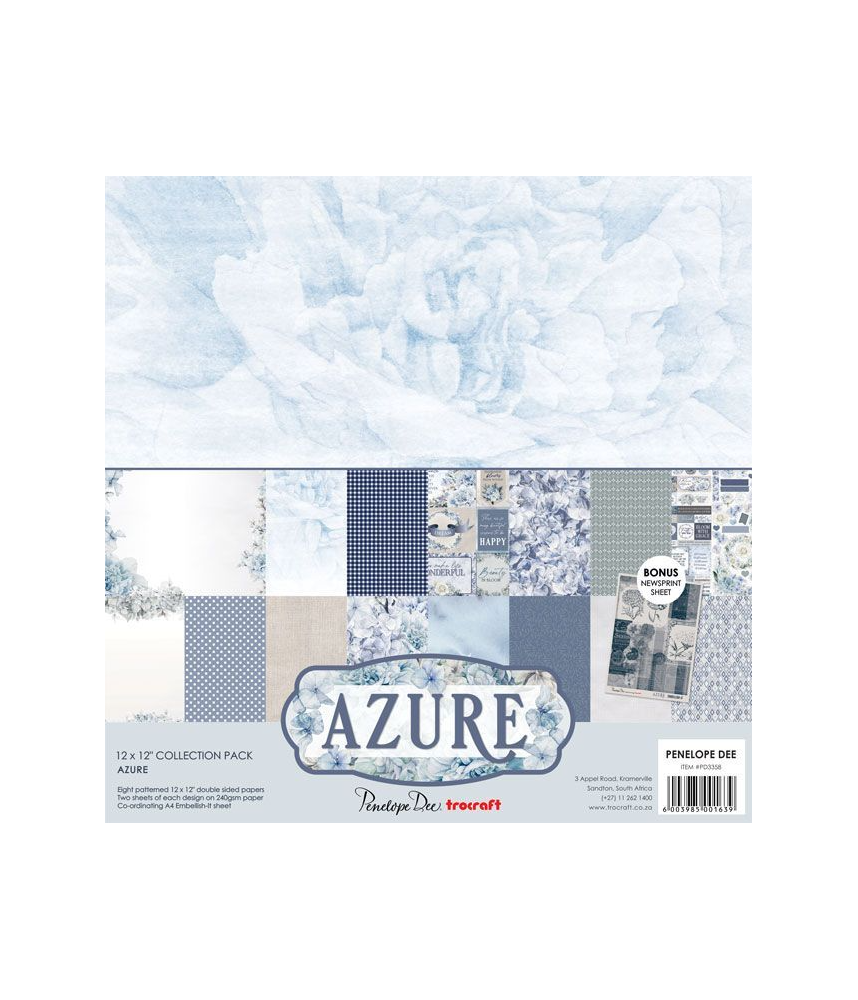 Penelope Dee 12 x 12 Scrapbook Paper Pack - Azure