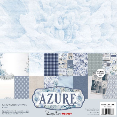 Penelope Dee 12 x 12 Scrapbook Paper Pack - Azure