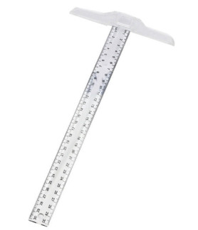 Dala - 30cm/12" Plastic T-Square Ruler Double Side Scale
