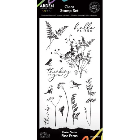 Arden Creative Studio Clear Stamp Maker Series - Fine Ferns