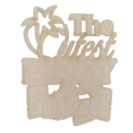 Scrap Collections Chipboard - The Cutest Berry In The Patch