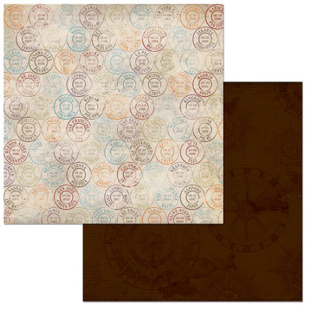 BoBunny World Traveler 12 x 12 Scrapbook Paper - Culture