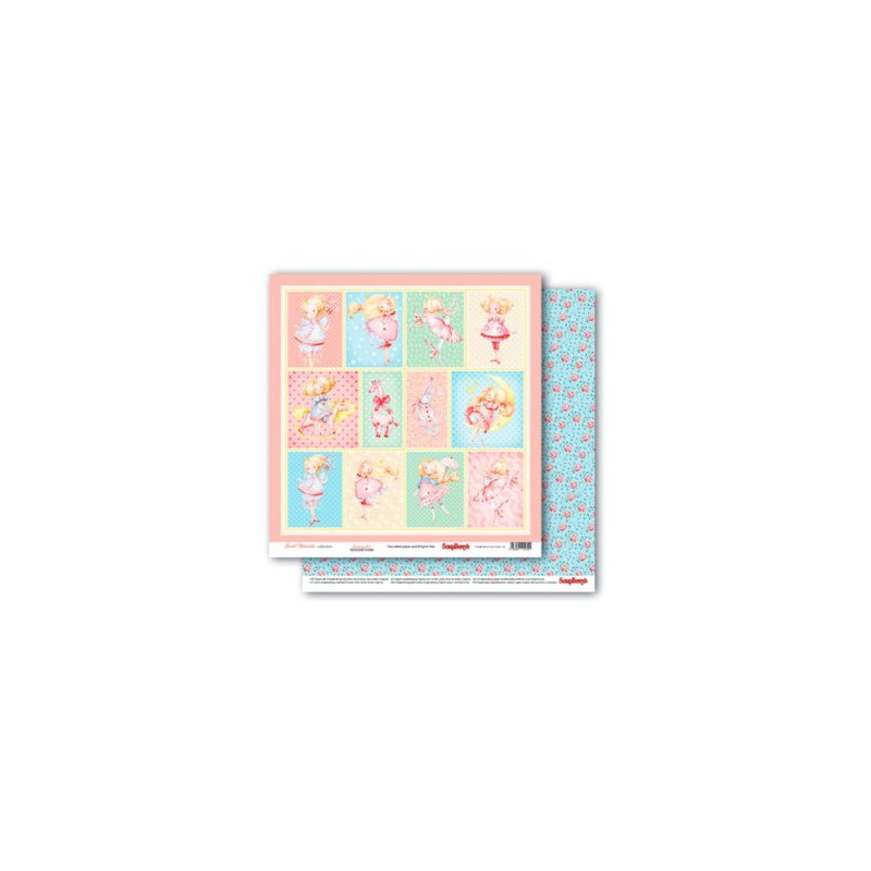 Scrapberry's Sweet Moments 12 x 12 Scrapbook Paper - Dress Up Girl
