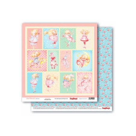 Scrapberry's Sweet Moments 12 x 12 Scrapbook Paper - Dress Up Girl