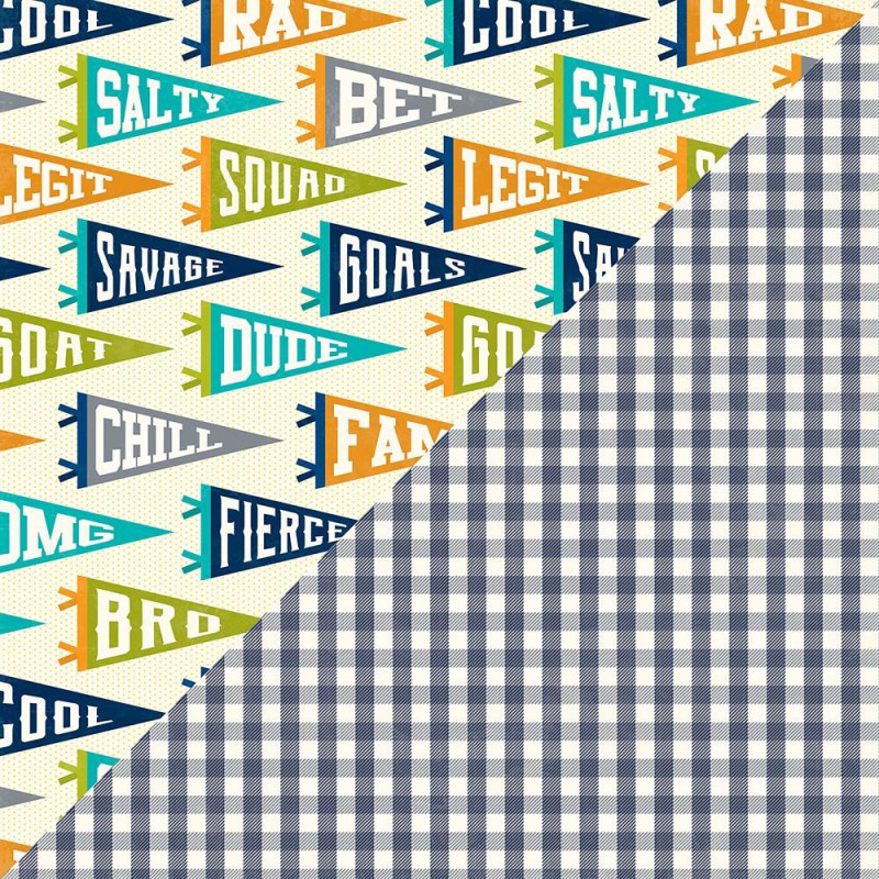 Jillibean Soup 2 Cool For School 12 X 12 Scrapbook Paper - Too Legit