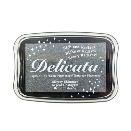 Tsukinko Delicata Ink Pad  - Silver Shimmer