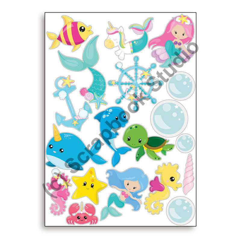 Scrapbook Studio Under The Sea A4 Cut Out Sheet 2
