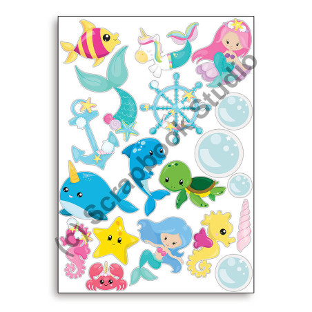 Scrapbook Studio Under The Sea A4 Cut Out Sheet 2