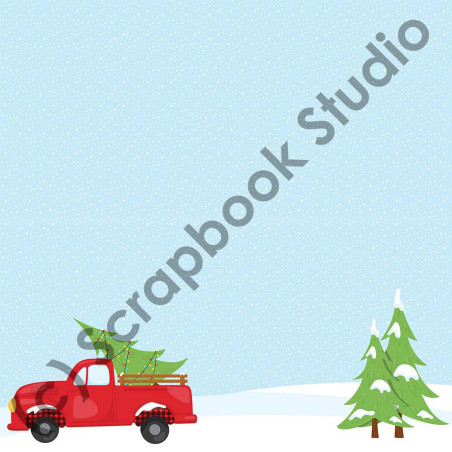 Scrapbook Studio Just Because It's Christmas Paper - The Christmas Tree