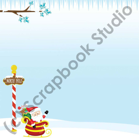 Scrapbook Studio Just Because It's Christmas Paper - Ho Ho Ho