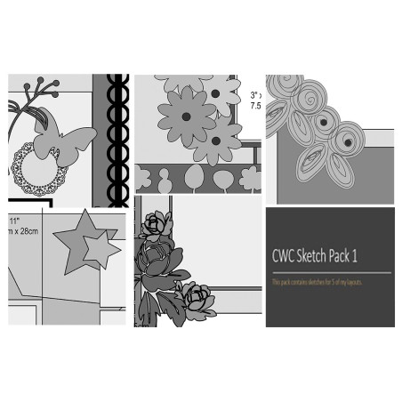 Create With Cariena Sketch Pack 1