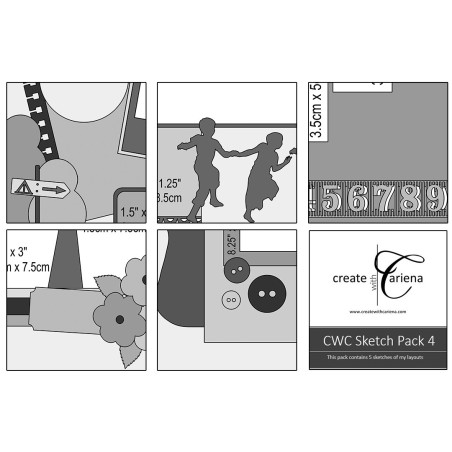 Create With Cariena Sketch Pack 4