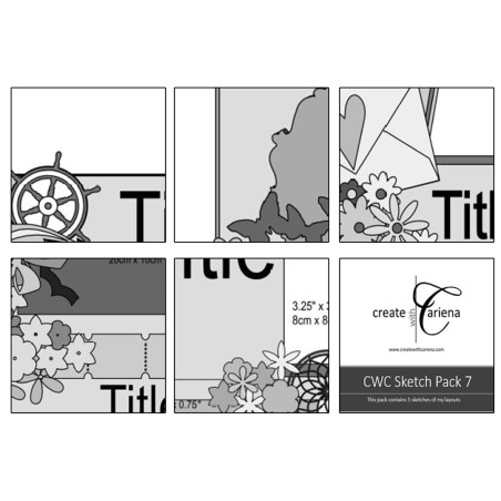 Create With Cariena Sketch Pack 7