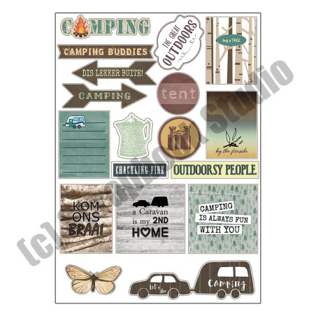 Scrapbook Studio Camping Elements Digital Download