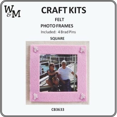 W&M Craft Kit - Frame Felt Square Pink