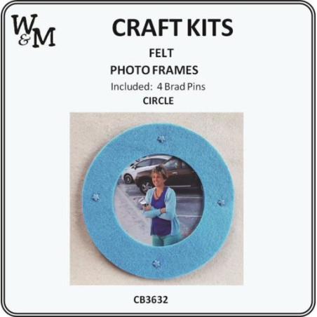 W&M Craft Kit - Frame Felt Circle Blue